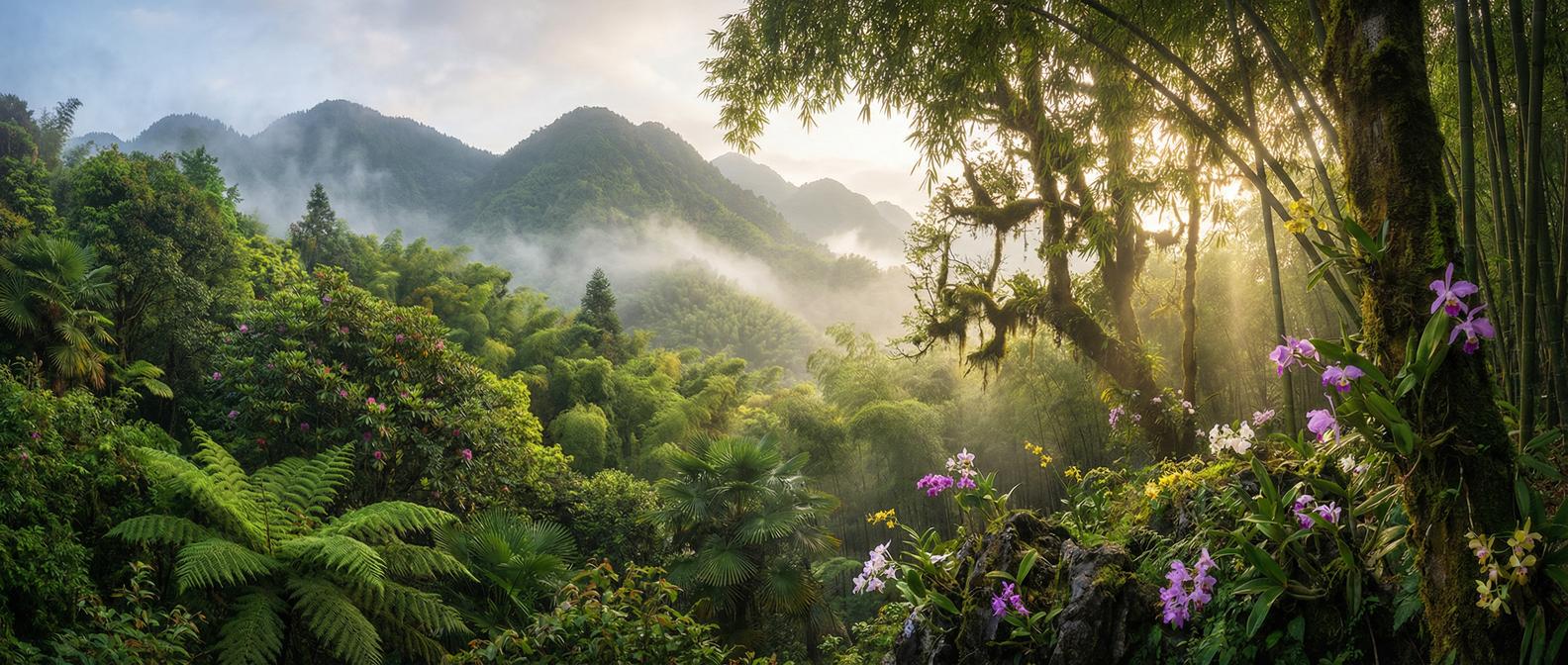 人兽 - 峨眉山植物视频全景